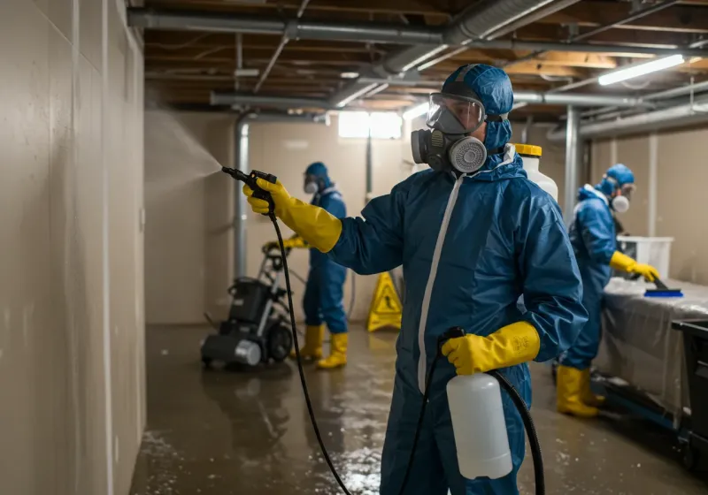 Basement Sanitization and Antimicrobial Treatment process in Camden, AL