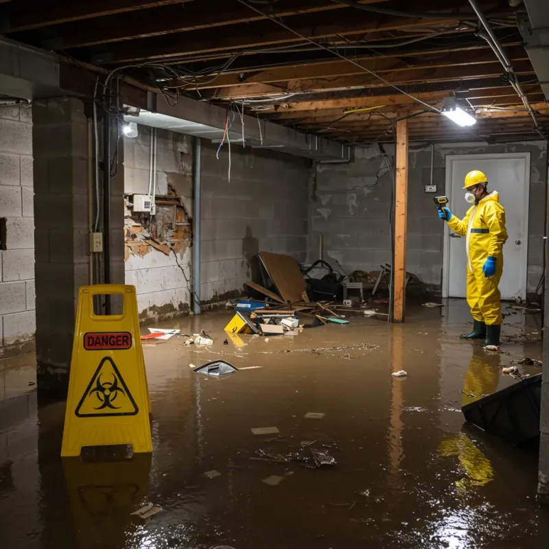 Flooded Basement Electrical Hazard in Camden, AL Property